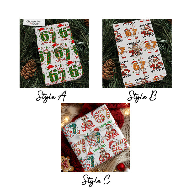67 Christmas Wrapping Paper, 6 7 Wrapping Paper