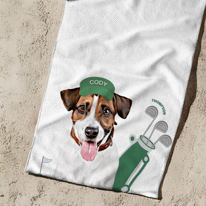 Personalized Dog Golf Towels Custom Cat Golf Towels