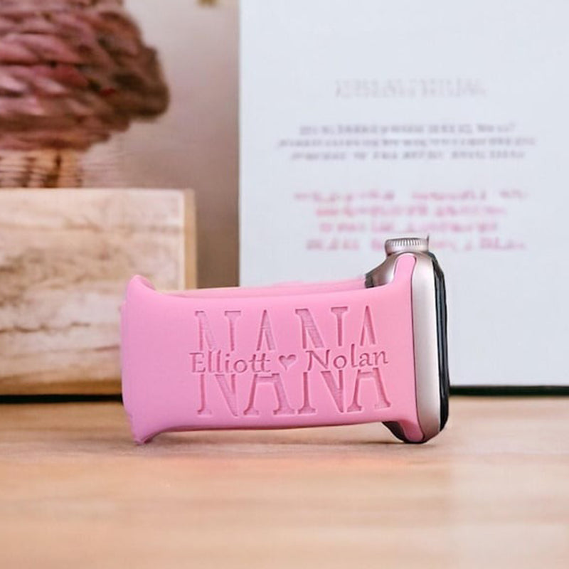 GIGI, NANA, GRANDMA, Silicone Watch Band