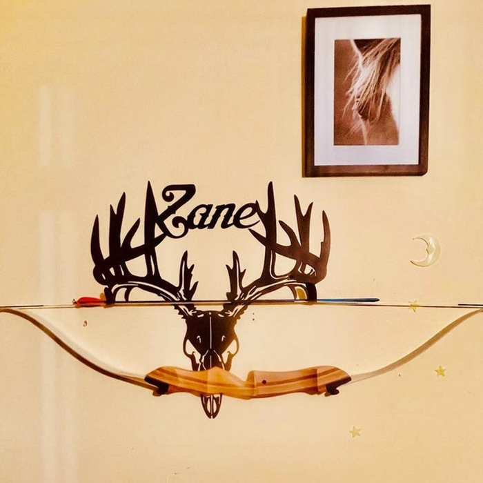 Personalized Metal Deer Skull Rack