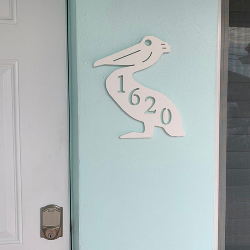 House Number Plaque , Personalized Sign, Outdoor Decor, Coastal Themed Custom Sign