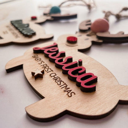 Baby’s First Christmas Ornament 2023|Reindeer Ornament