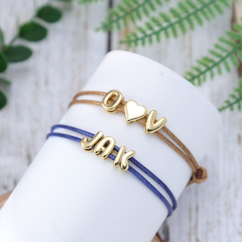 Gold Plated 3D Bubble Name Bracelet