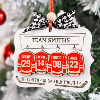 Hockey Ornament Personalized Hockey Family Christmas Gifts