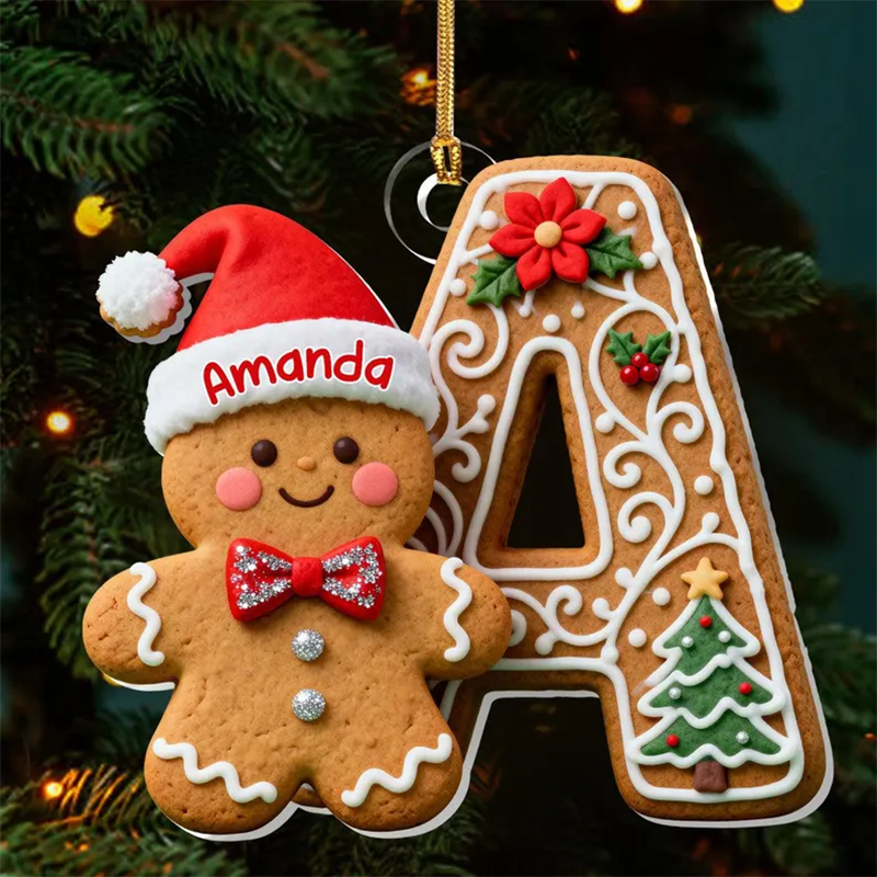 Personalized Alphabet Letters Christmas Ornament