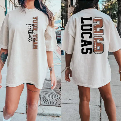 Custom Team Football Shirt With Kids Name & Jersey Number
