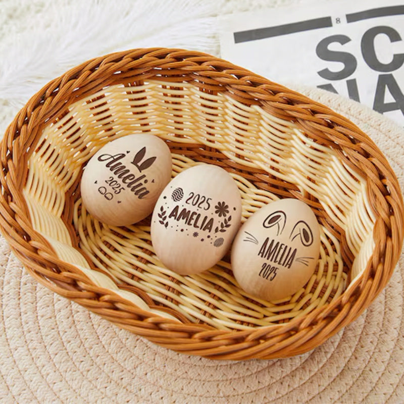 Wooden Easter Eggs, Personalized Wooden Egg