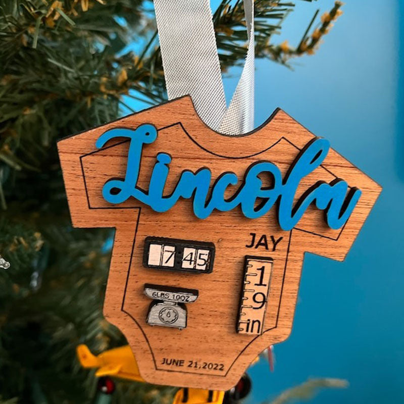 Baby's First Christmas Ornament 2022/2023 Customized Babies 1st Christmas, Personalized Baby Name