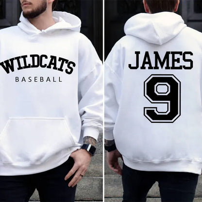 Custom Football Team Name and Number Hoodie