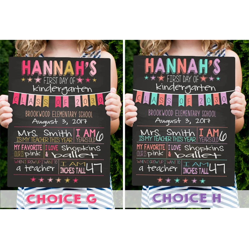 First Day of School Sign - Last Day of School Sign - Back To School Chalkboard
