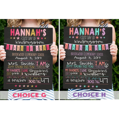 First Day of School Sign - Last Day of School Sign - Back To School Chalkboard