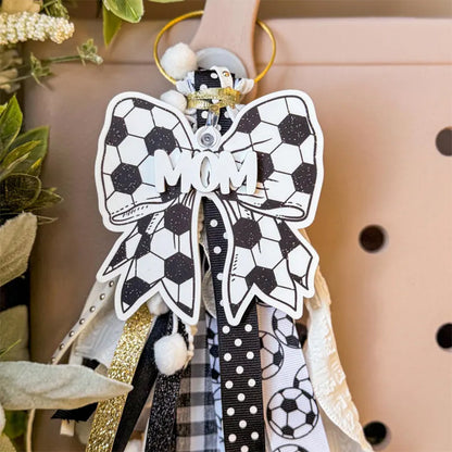 Softball Baseball Bogg Bag Tag, Softball Mom Bag Tassel and Charm