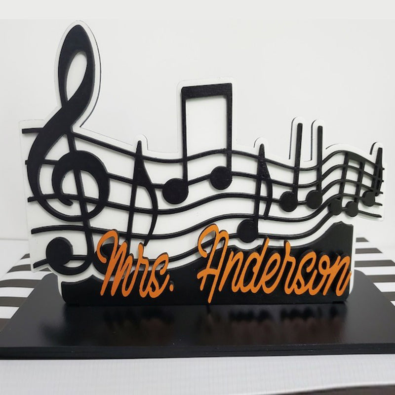 Personalized Music Teacher Name Plate, Music Teacher Gifts, Personalized Desk Sign
