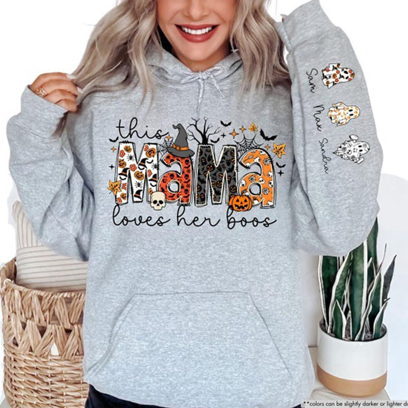 Custom Halloween Mama Sweatshirt, This Mama Loves Her Boos Sweatshirt