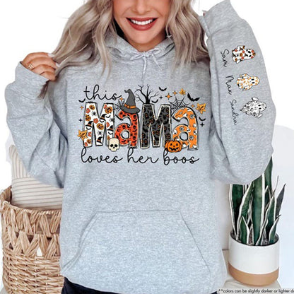 Custom Halloween Mama Sweatshirt, This Mama Loves Her Boos Sweatshirt