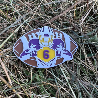 Football player, football number, bogg bag accessories