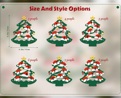2025 Christmas Ornament, Custom Wooden Family Christmas Tree Ornament