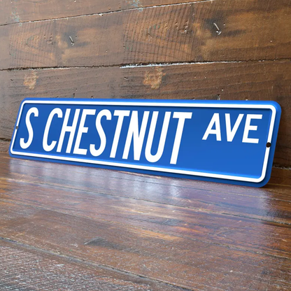 Personalized 4x18 Inch Street Sign