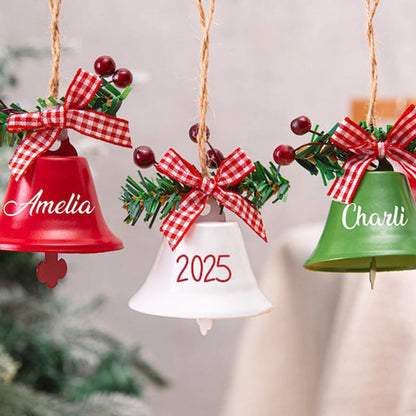 Personalized Christmas Jingle Bell, Custom Christmas Bell, Bell Ornament