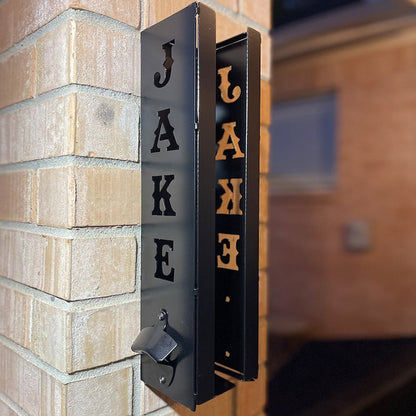Personalized Can Cooler Holder with Bottle Opener | Custom Can Cooler Dispenser