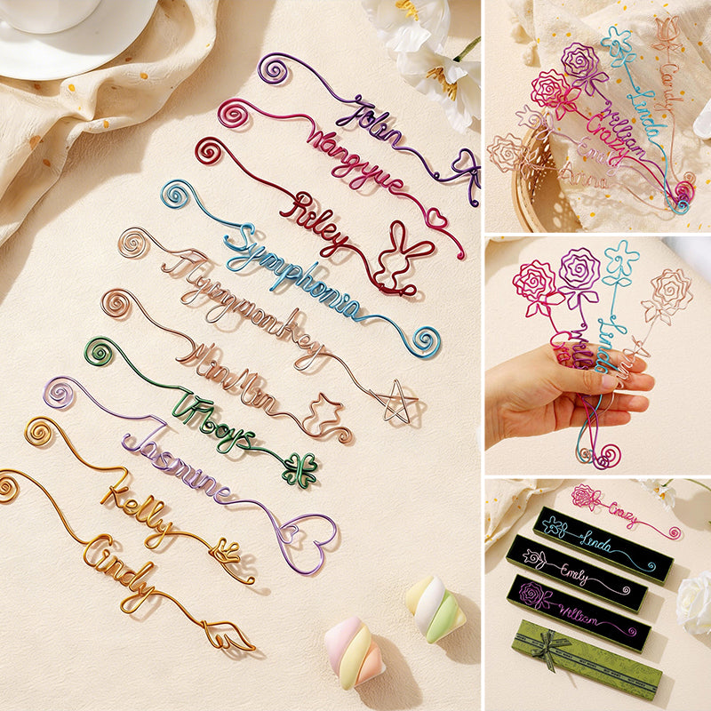Wire Name Bookmark with Gift Box, Teacher Thank You Gifts, Book Lovers Gifts
