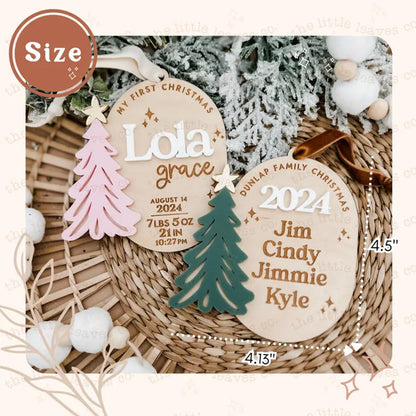 Personalized Baby Ornament Gift for Christmas My First Christmas Custom Name Ornament