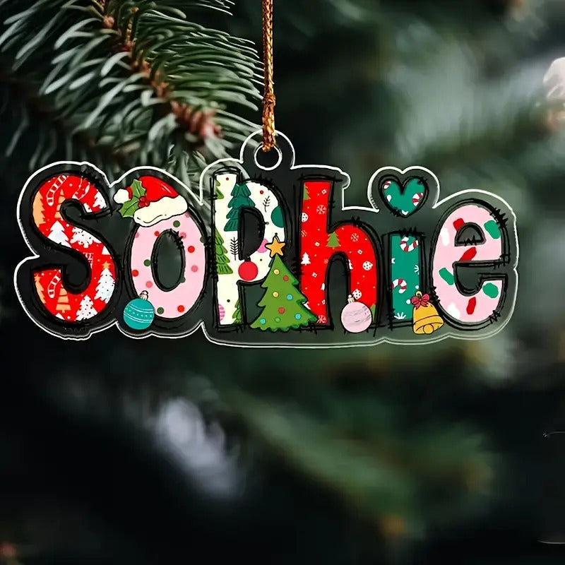 Christmas Tree Ornament - Name Acrylic Letter