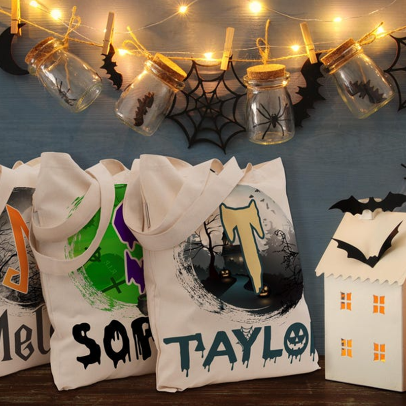 Personalized Halloween Tote Bag