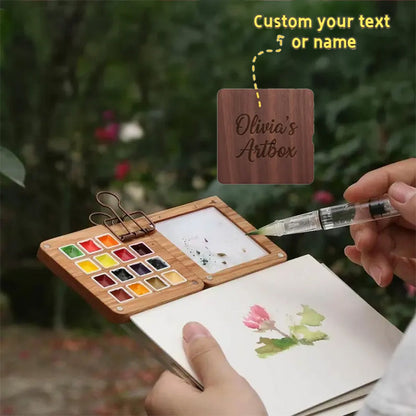 Portable watercolor set, Creative gift idea, Art supplies for journaling