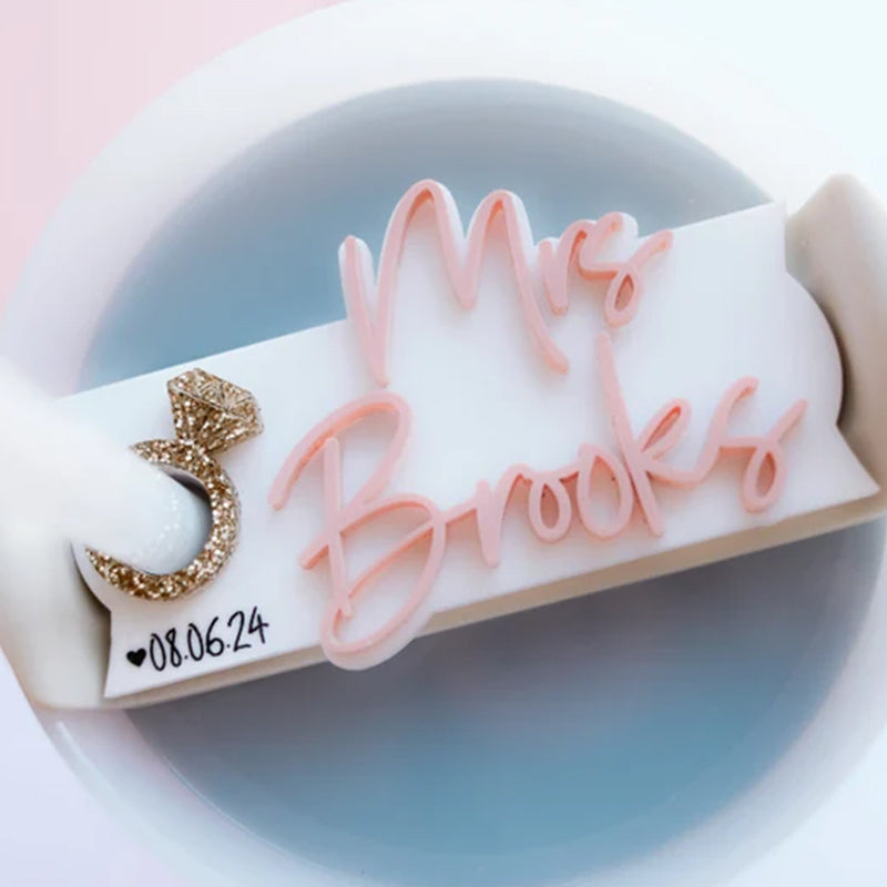 Wedding day gift future Mrs gift, future Mrs cup name plate