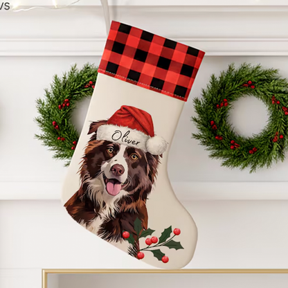 Custom Pet Stocking Using Pet's Photo + Name