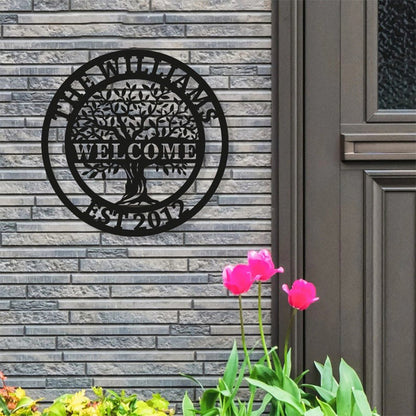 Custom Welcome Family Tree of Life Name Sign