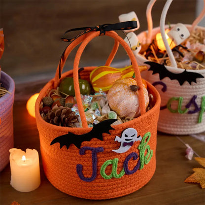 Custom Halloween Treat Bag with Name – Trick or Treat Basket