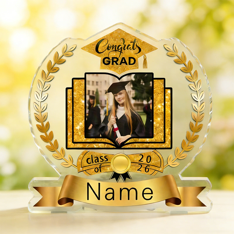 Personalized Graduation Diploma - Custom Name & Photo Acrylic Certificate Suitable