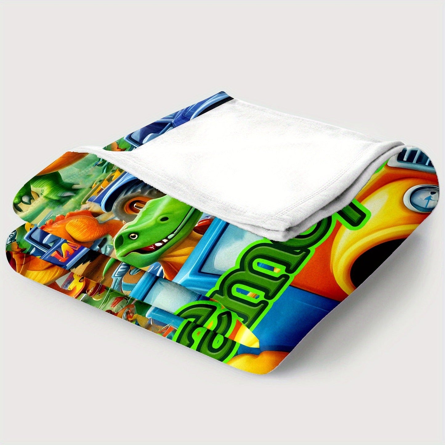Customizable Dinosaur Park Flannel Blanket – Personalized Name