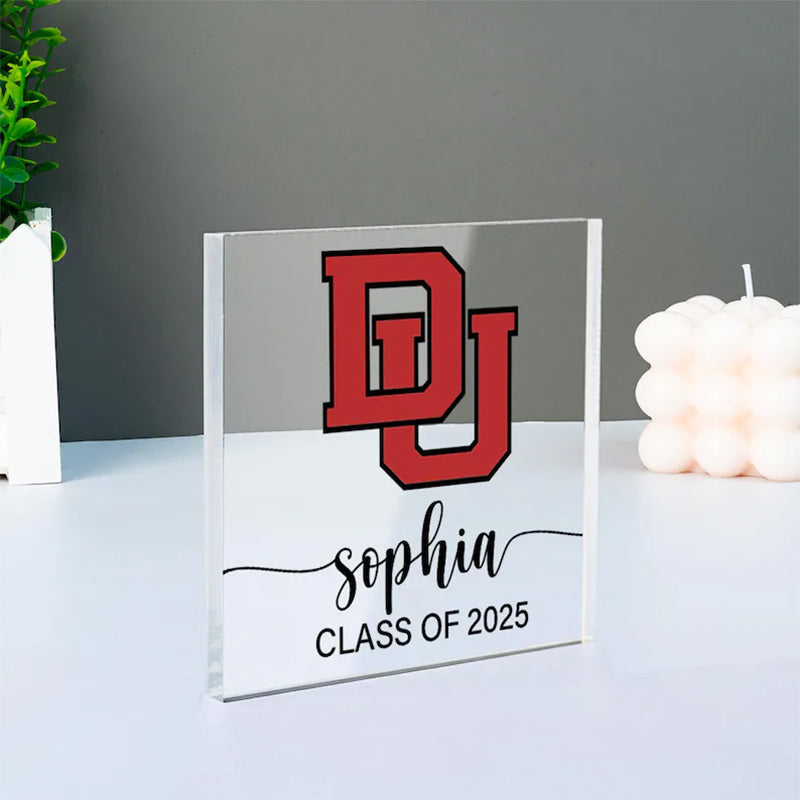 Personalized University Logo Acrylic Plaque,Graduation Gift