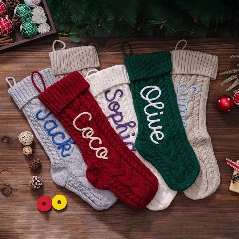 2025 Family Christmas Stockings, Personalized Christmas Stocking with Name