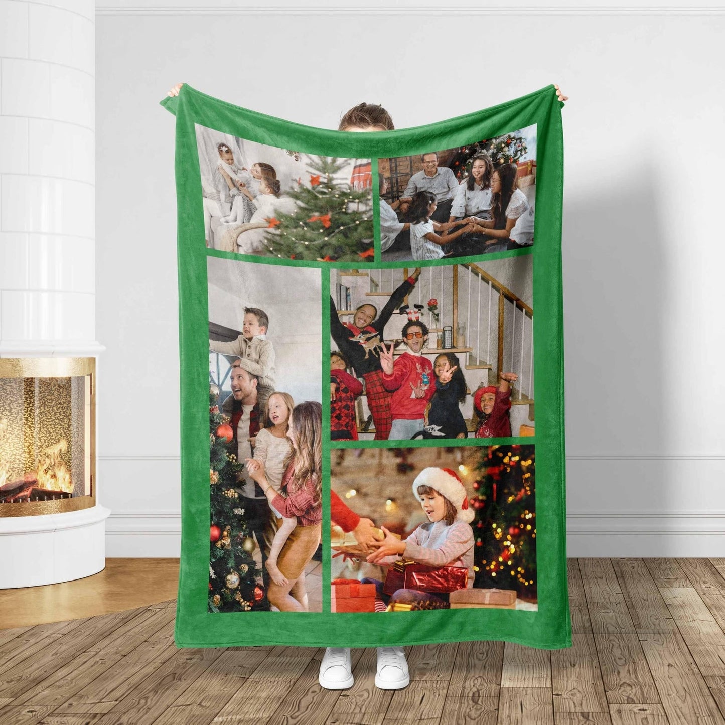 Custom Photo Collage Blanket, Minky or Sherpa Throw