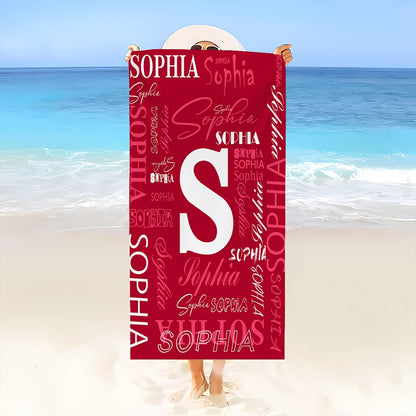 Customized Beach Towel, Fashionable Personalized Beach Blanket with Name