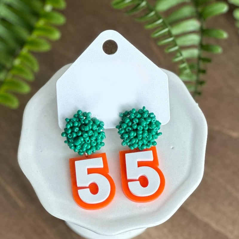 Personalized Number Earrings