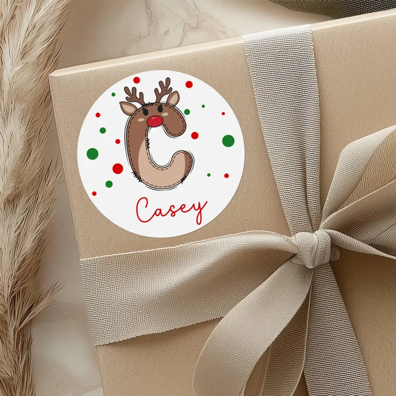 Personalized Name Christmas Gift Stickers, Gift Tag Stickers