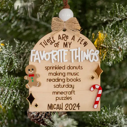 Few Of My Favorite Things Ornament, Personalized Kids Keepsake Ornament
