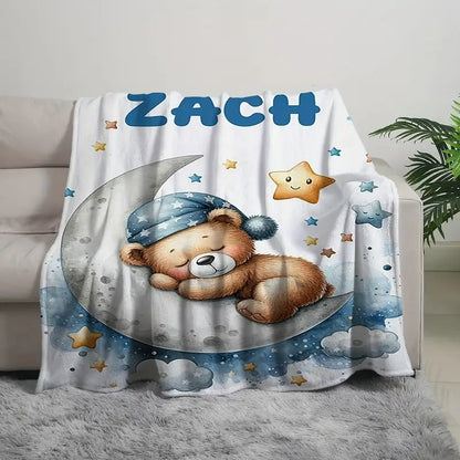 Personalized Bear Blanket Gift Blanket Buy Animal blanket