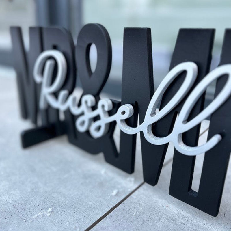 Wedding Table Custom Name Sign, Mr & Mrs Name Sign