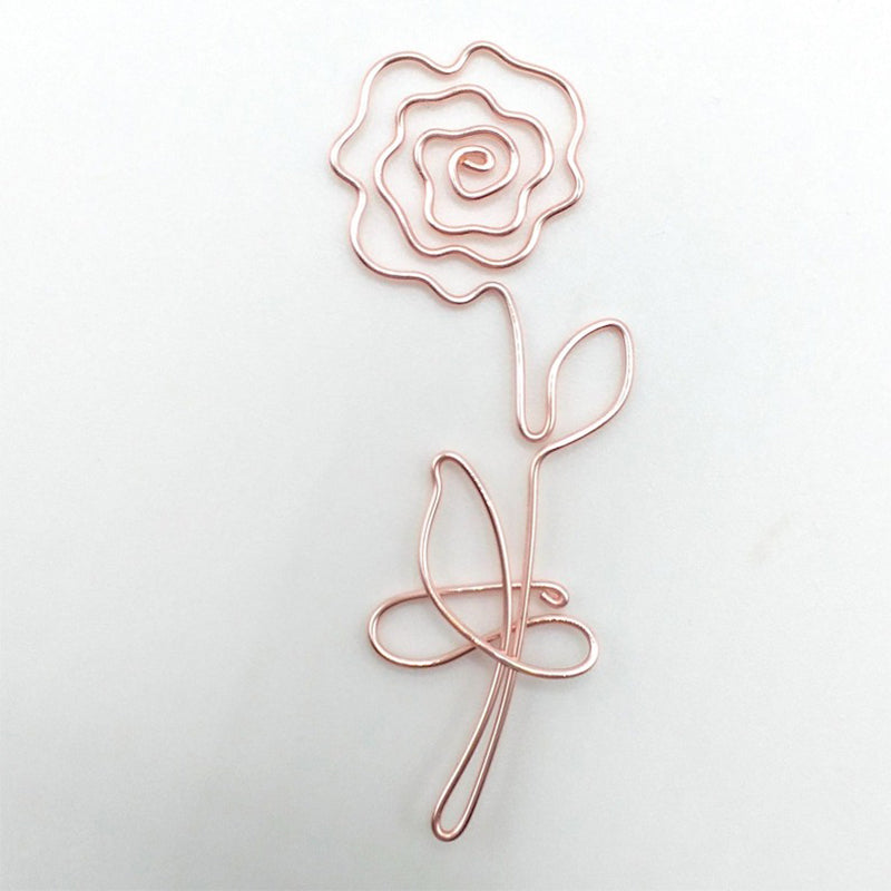 Rose Tulip Sakura Sunflower Wire , Personalized Gift Flower Planner Clip