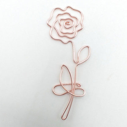 Rose Tulip Sakura Sunflower Wire , Personalized Gift Flower Planner Clip