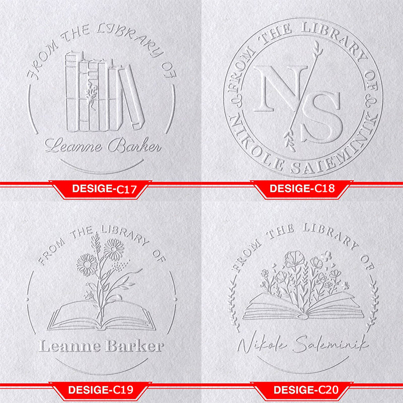 Book Embosser Personalized , Custom Stamp Embosser, Book Stamp, From The Library Of Stamp, Library Stamp