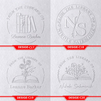 Book Embosser Personalized , Custom Stamp Embosser, Book Stamp, From The Library Of Stamp, Library Stamp