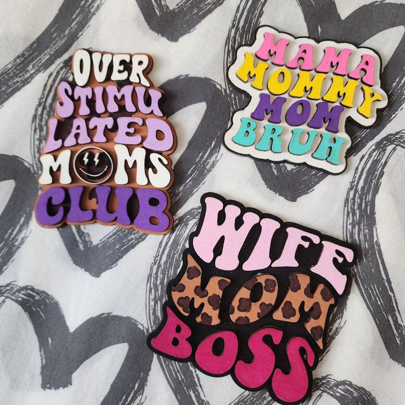 Bag Wife Mom Boss Charm, Overstimulated Moms Club Charm