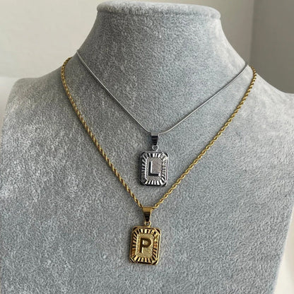 GOLD FILLED Initial Letter Necklace • A Perfect Birthday Gift for Men